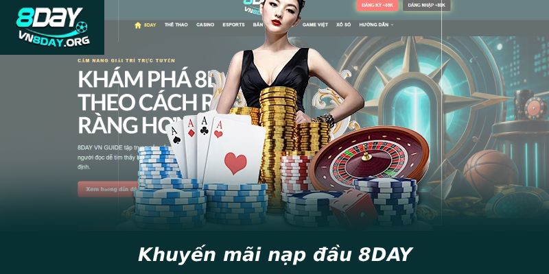 Khuyến mãi nạp đầu 8DAY