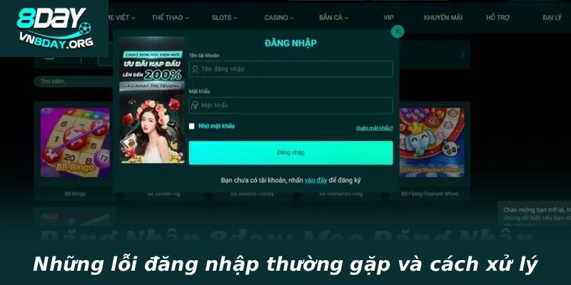 Những lỗi đăng nhập thường gặp và cách xử lý